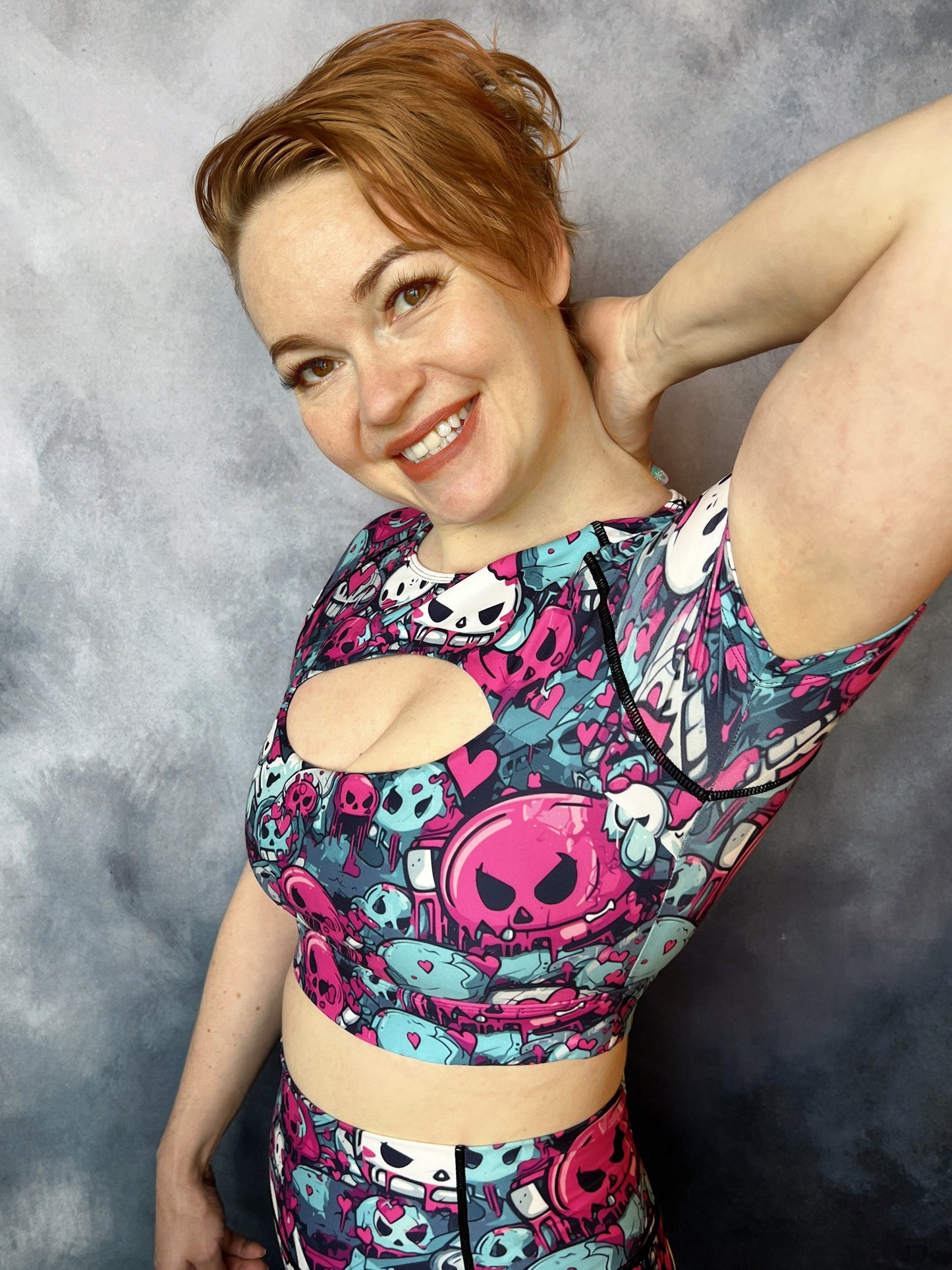Melting From Cuteness Cropped Peek-A-Boo T-Top
