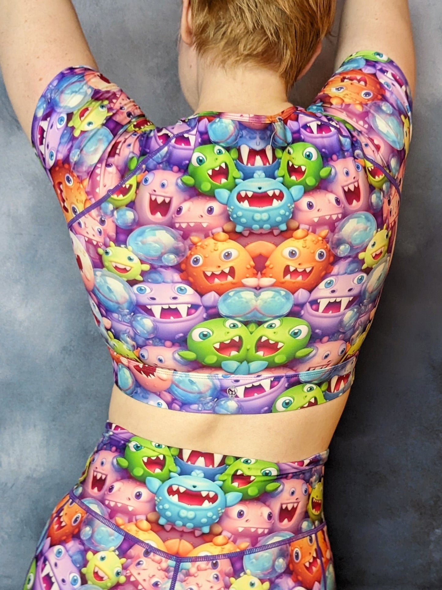 Pastel Bubble Monsters Peek-A-Boo T-Top