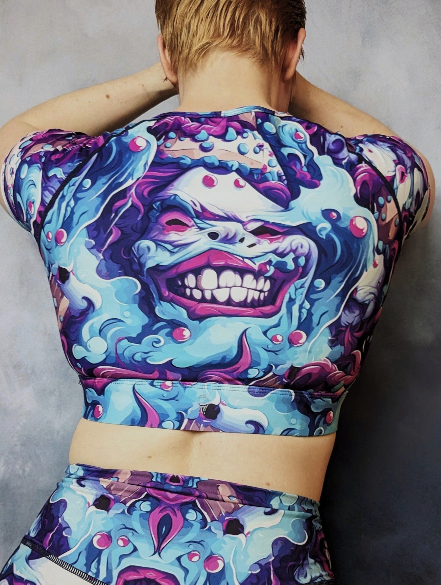 Evil Grin Cropped Peek-A-Boo T-Top