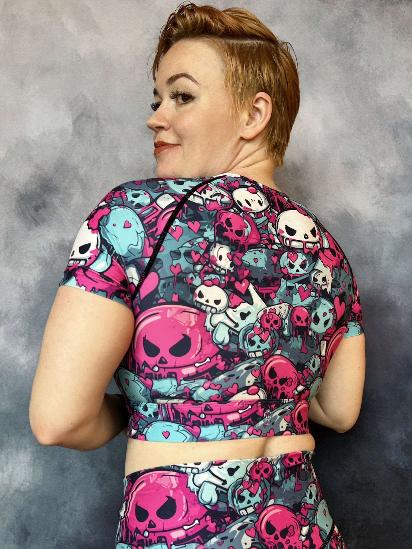 Melting From Cuteness Cropped Peek-A-Boo T-Top