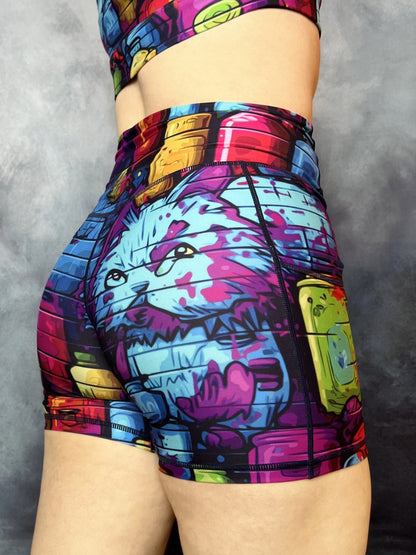 Grumpy Painter Biker Shorts