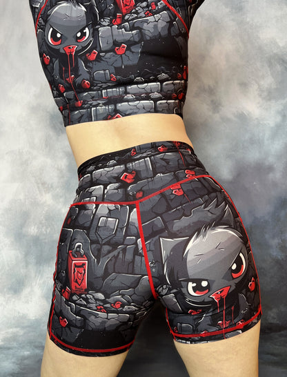 Cat Dracula Biker Shorts