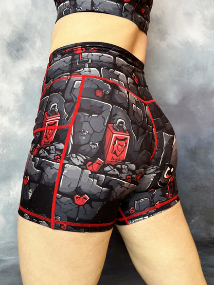 Cat Dracula Biker Shorts